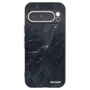 Picasee silikonový černý obal pro Google Pixel 9 Pro - Black marble