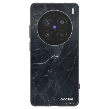Picasee silikonový černý obal pro Vivo X200 Pro - Black marble