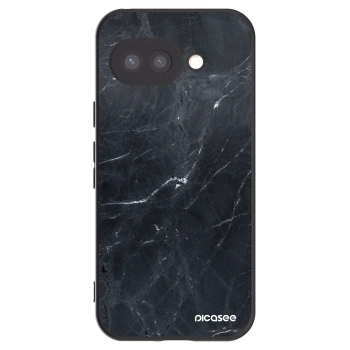 Picasee silikonový černý obal pro Google Pixel 9a - Black marble