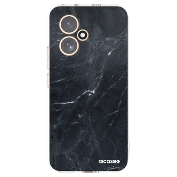 Picasee silikonový průhledný obal pro Honor 400 5G - Black marble