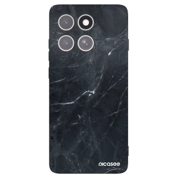 Picasee silikonový černý obal pro Motorola Edge 60 Pro - Black marble