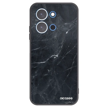 Picasee silikonový černý obal pro Xiaomi Redmi 15C 4G - Black marble