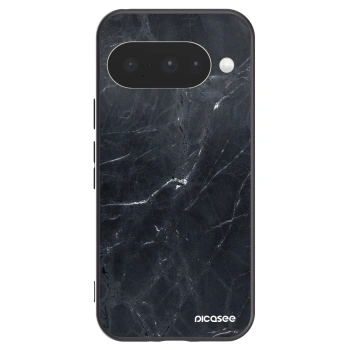 Picasee silikonový černý obal pro Google Pixel 10 - Black marble