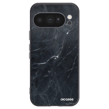 Picasee silikonový černý obal pro Google Pixel 10 Pro - Black marble