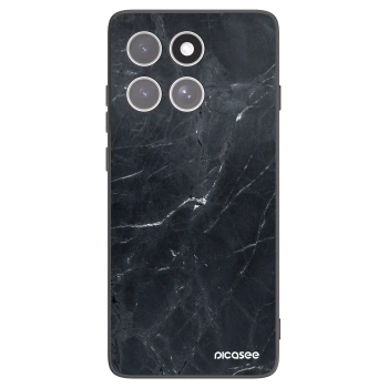 Picasee silikonový černý obal pro Motorola Edge 60 Fusion - Black marble