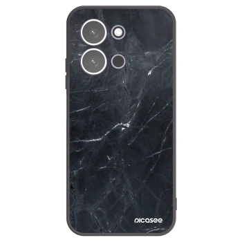 Picasee silikonový černý obal pro Xiaomi Redmi 15C 5G - Black marble
