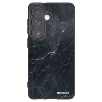 Picasee silikonový černý obal pro Samsung Galaxy S26 - Black marble