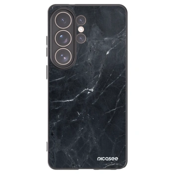 Picasee silikonový černý obal pro Samsung Galaxy S26 Ultra - Black marble