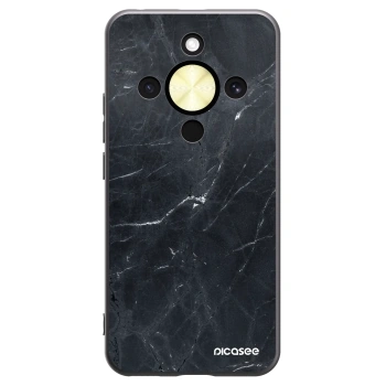 Picasee silikonový černý obal pro Honor Magic8 Lite 5G - Black marble