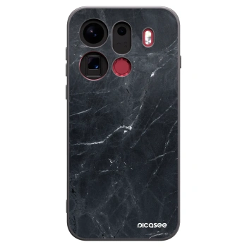Picasee silikonový černý obal pro OPPO Find X9 Pro - Black marble