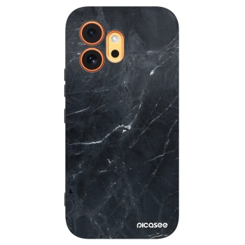 Picasee silikonový černý obal pro Honor 600 - Black marble