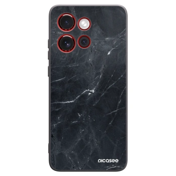 Picasee silikonový černý obal pro Motorola Edge 60 Neo 5G - Black marble