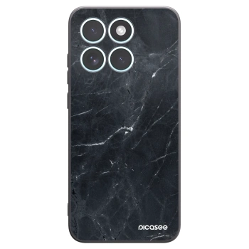 Picasee silikonový černý obal pro Motorola Edge 70 Fusion - Black marble