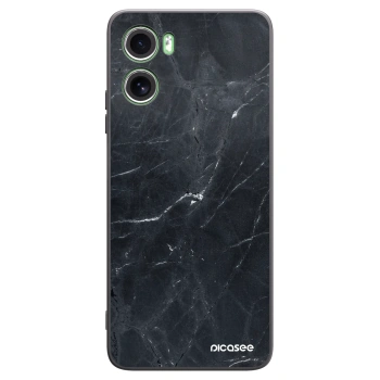 Picasee silikonový černý obal pro Motorola Moto G06 - Black marble