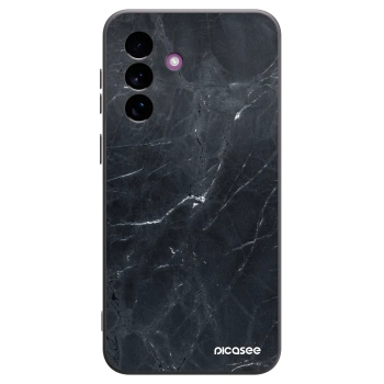 Picasee silikonový černý obal pro Samsung Galaxy A37 - Black marble