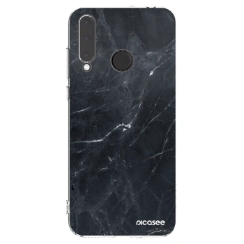 Picasee silikonový průhledný obal pro Honor 20 Lite - Black marble