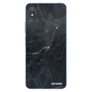 Picasee silikonový průhledný obal pro Xiaomi Redmi 7A - Black marble