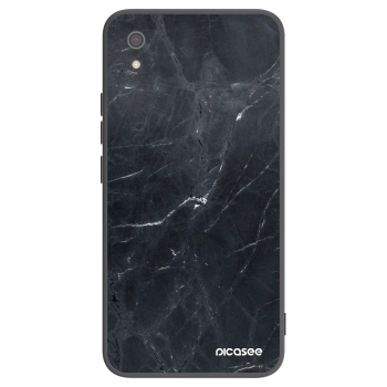 Picasee silikonový černý obal pro Xiaomi Redmi 7A - Black marble
