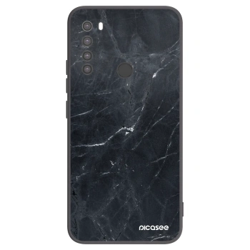 Picasee silikonový černý obal pro Xiaomi Redmi Note 8 - Black marble