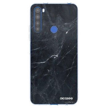 Picasee silikonový průhledný obal pro Xiaomi Redmi Note 8T - Black marble