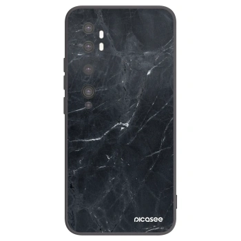Picasee silikonový černý obal pro Xiaomi Mi Note 10 (Pro) - Black marble