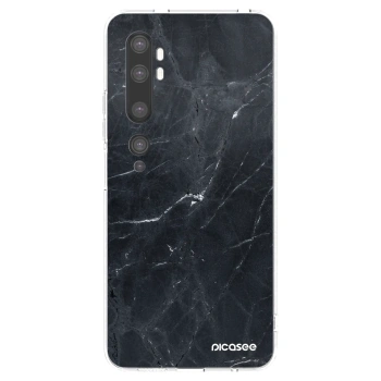 Picasee silikonový průhledný obal pro Xiaomi Mi Note 10 (Pro) - Black marble