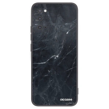 Picasee silikonový černý obal pro Samsung Galaxy S20 G980F - Black marble