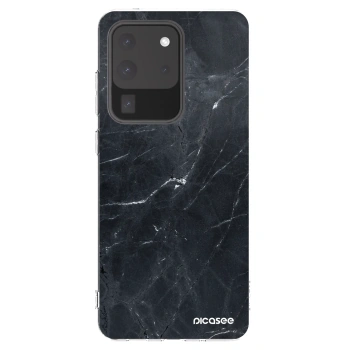 Picasee silikonový průhledný obal pro Samsung Galaxy S20 Ultra 5G G988F - Black marble