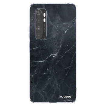 Picasee silikonový průhledný obal pro Xiaomi Mi Note 10 Lite - Black marble