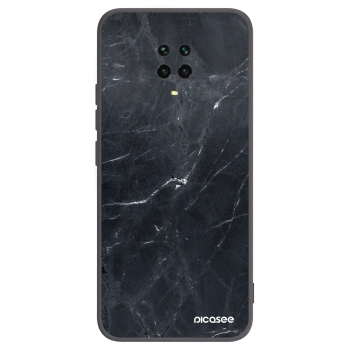 Picasee silikonový černý obal pro Xiaomi Redmi Note 9S - Black marble