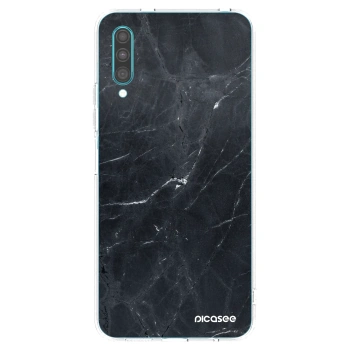 Picasee silikonový průhledný obal pro Samsung Galaxy A30s A307F - Black marble