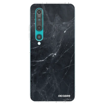 Picasee silikonový průhledný obal pro Xiaomi Mi 10 - Black marble