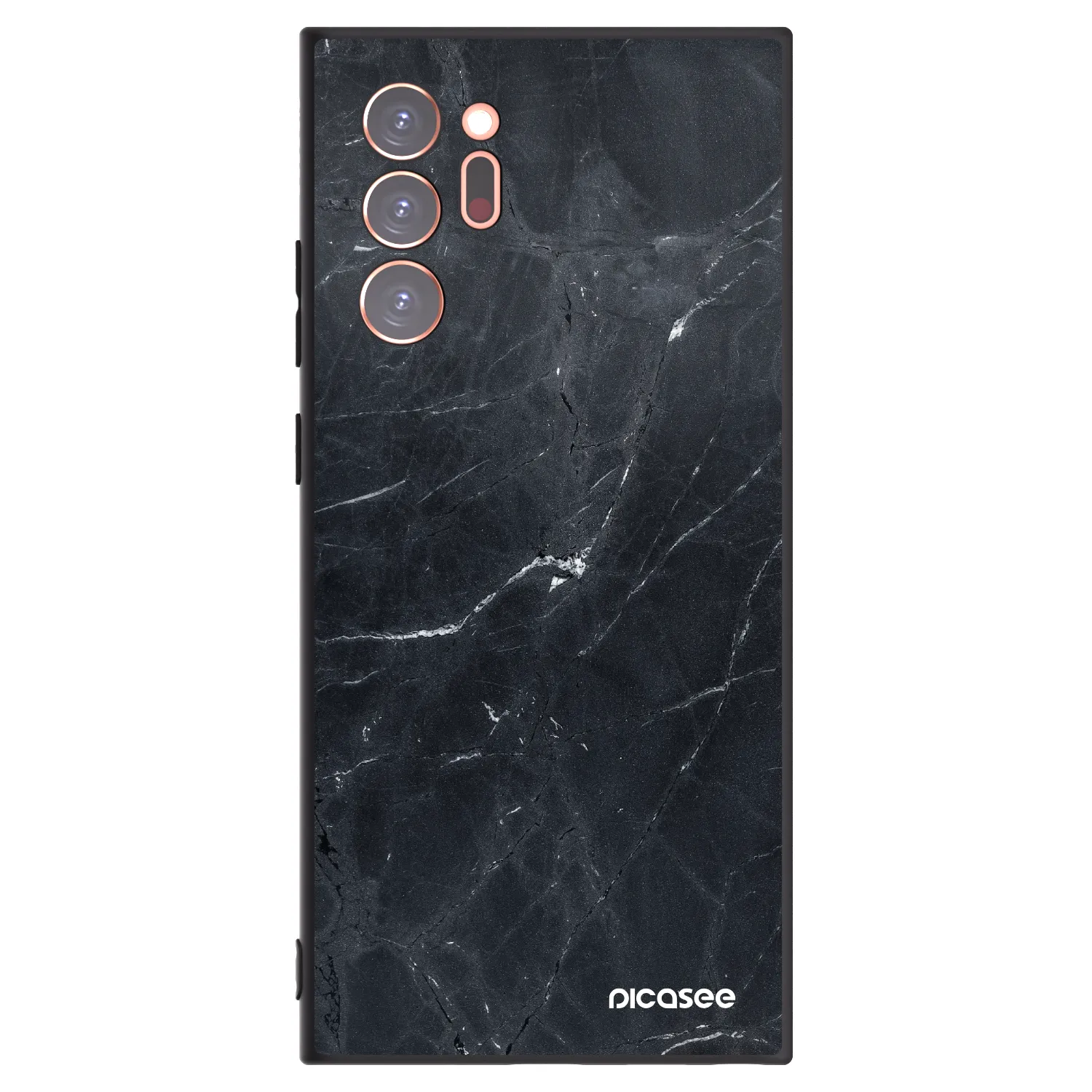 Picasee silikonový černý obal pro Samsung Galaxy Note 20 Ultra - Black marble