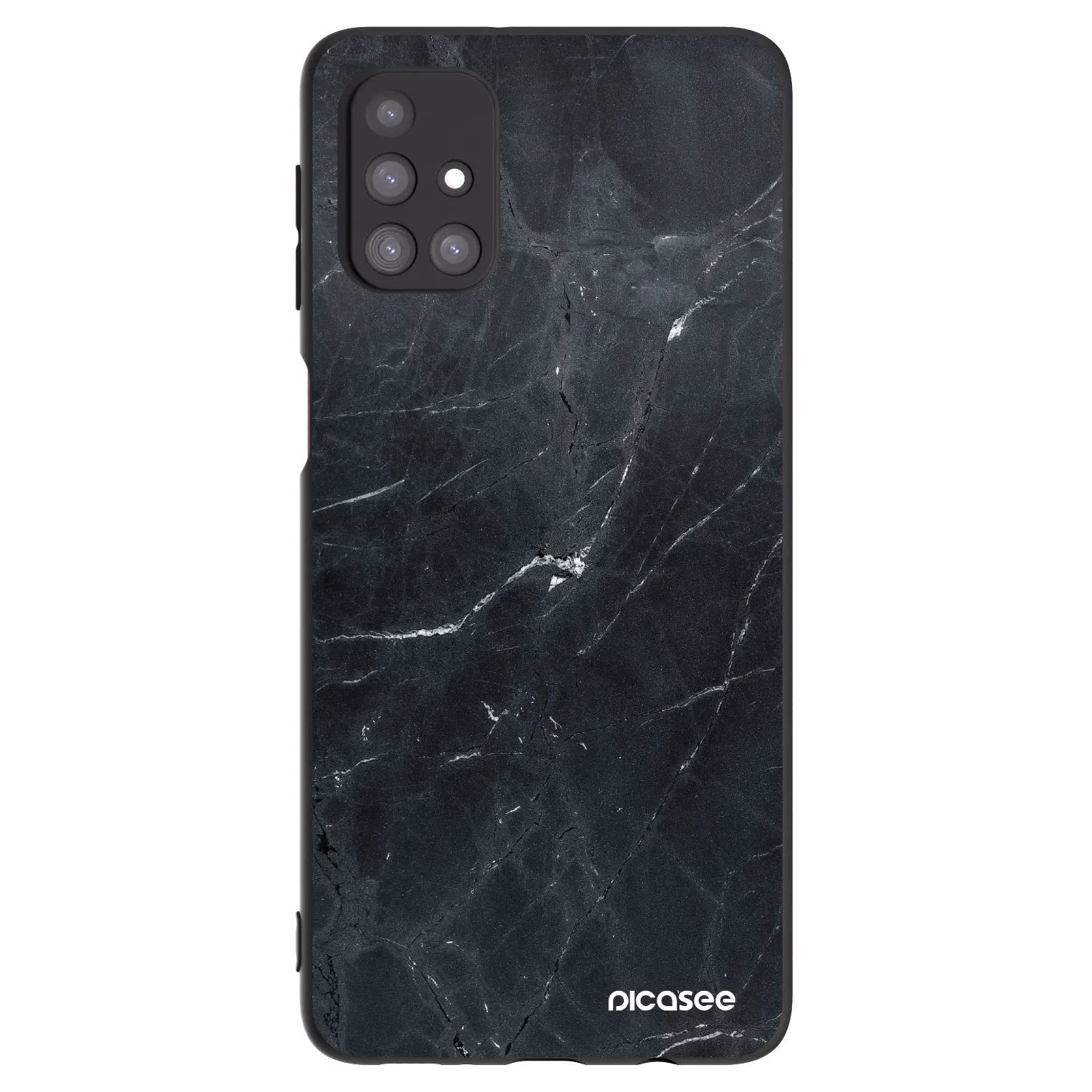 Picasee silikonový černý obal pro Samsung Galaxy M31s - Black marble