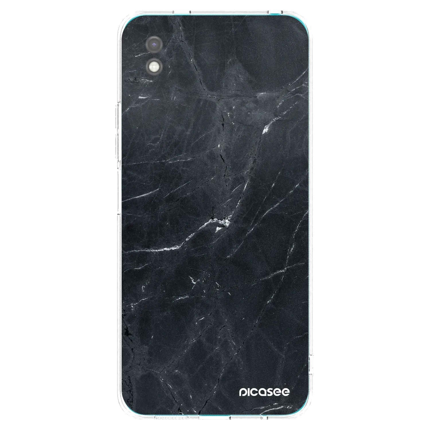 Picasee silikonový černý obal pro Xiaomi Redmi 9A - Black marble