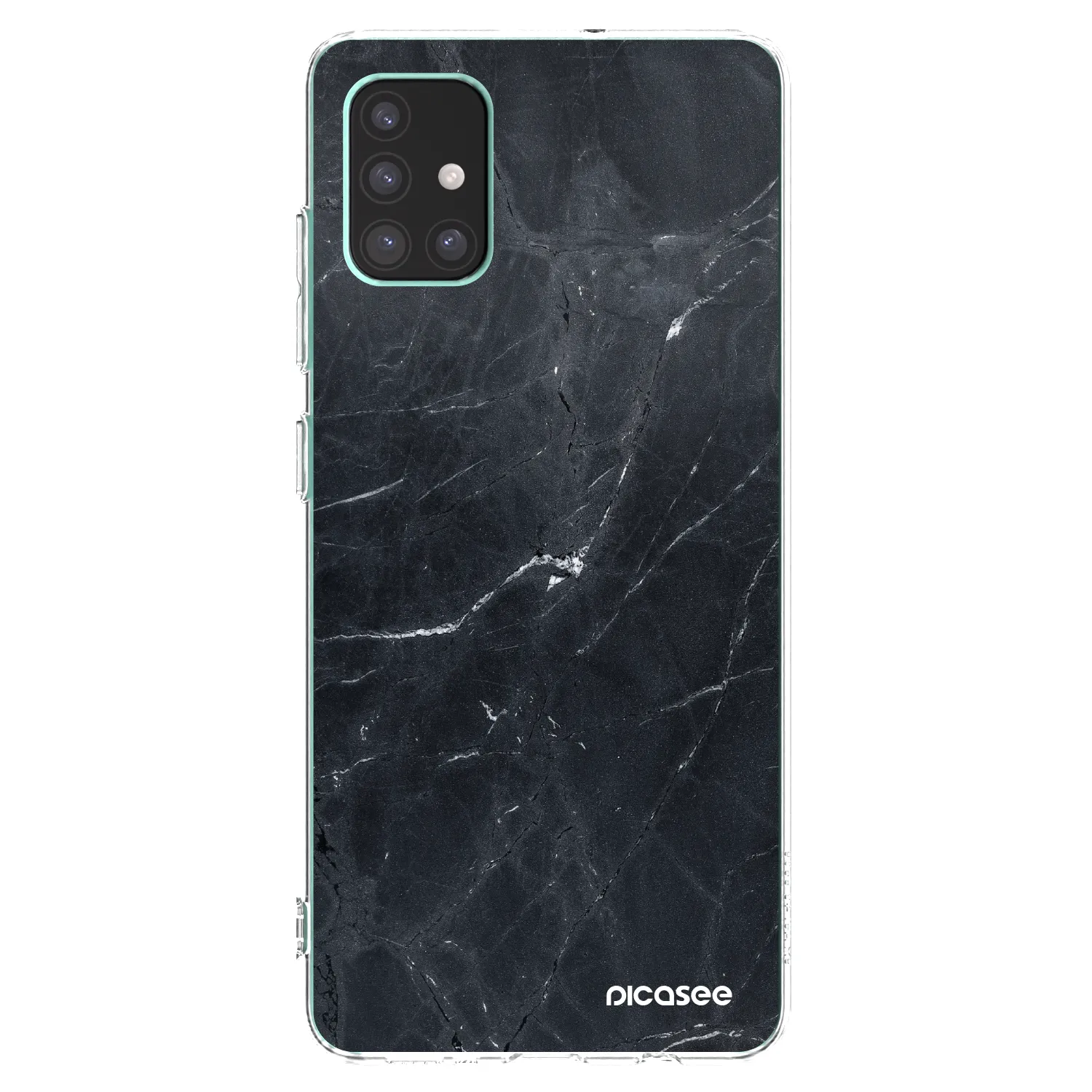 Picasee silikonový průhledný obal pro Samsung Galaxy M51 M515F - Black marble