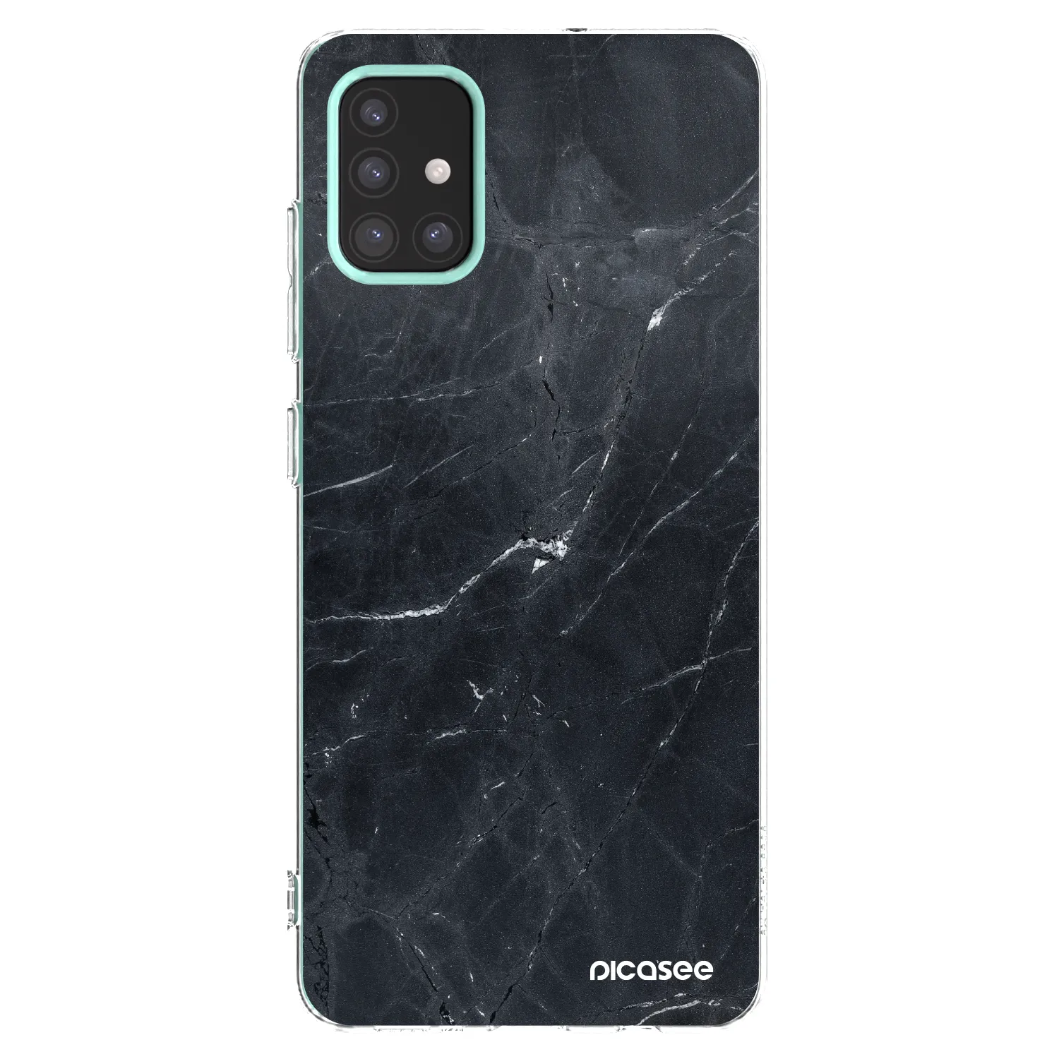 Picasee silikonový průhledný obal pro Samsung Galaxy M31s - Black marble