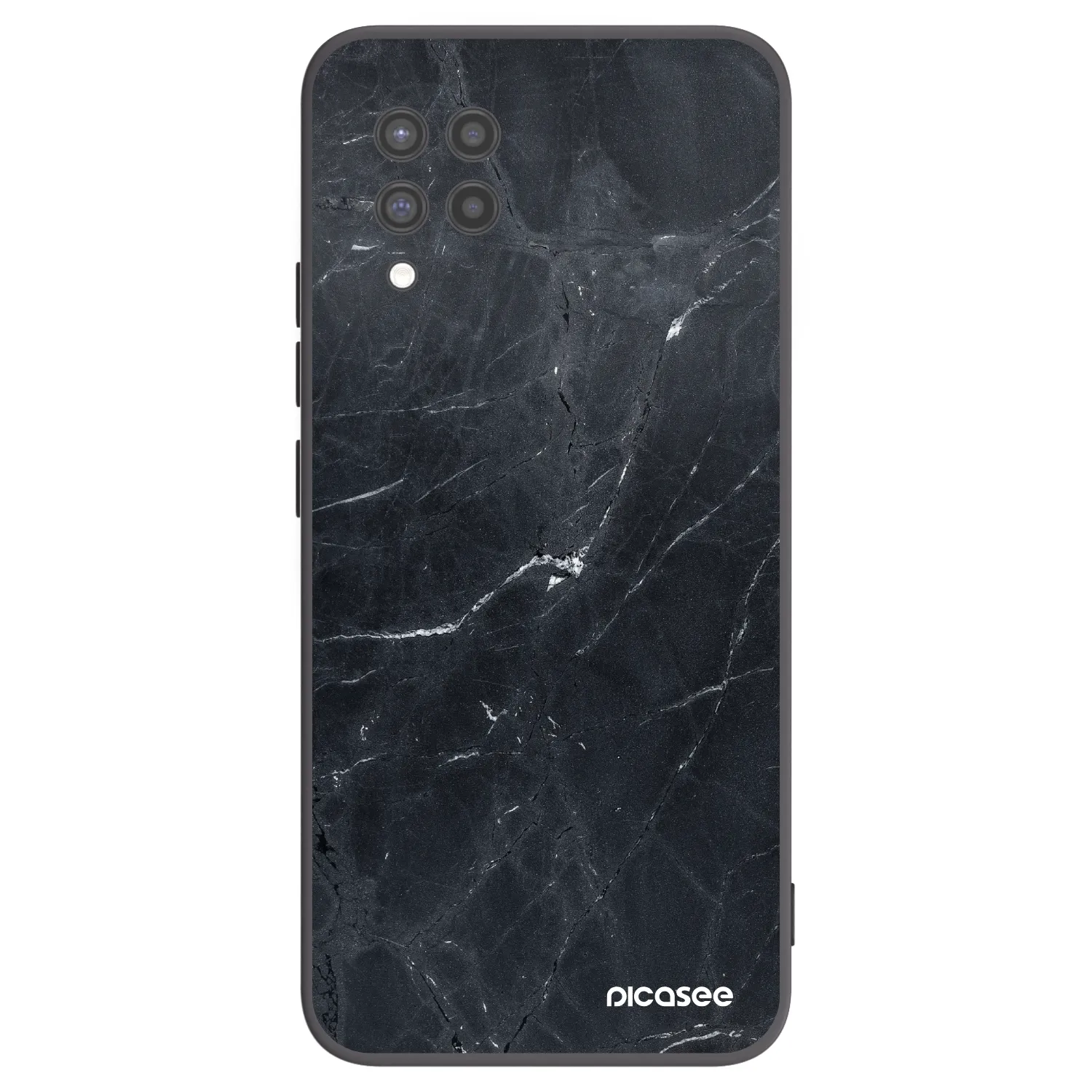 Picasee silikonový černý obal pro Samsung Galaxy A42 A426B - Black marble