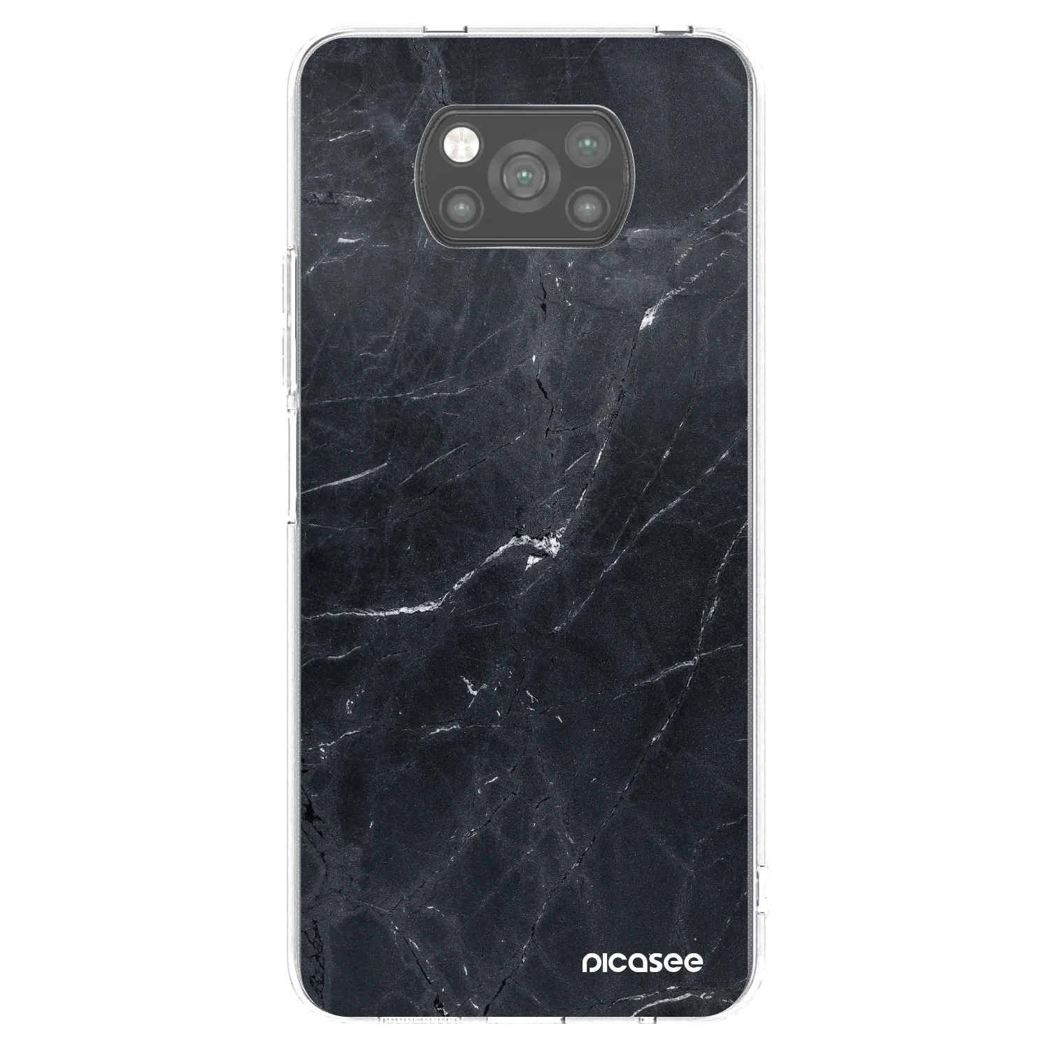 Picasee silikonový černý obal pro Xiaomi Poco X3 Pro - Black marble