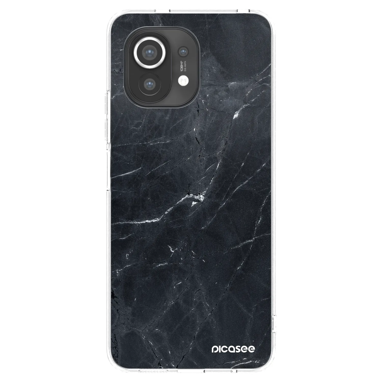 Picasee silikonový průhledný obal pro Xiaomi Mi 11 - Black marble