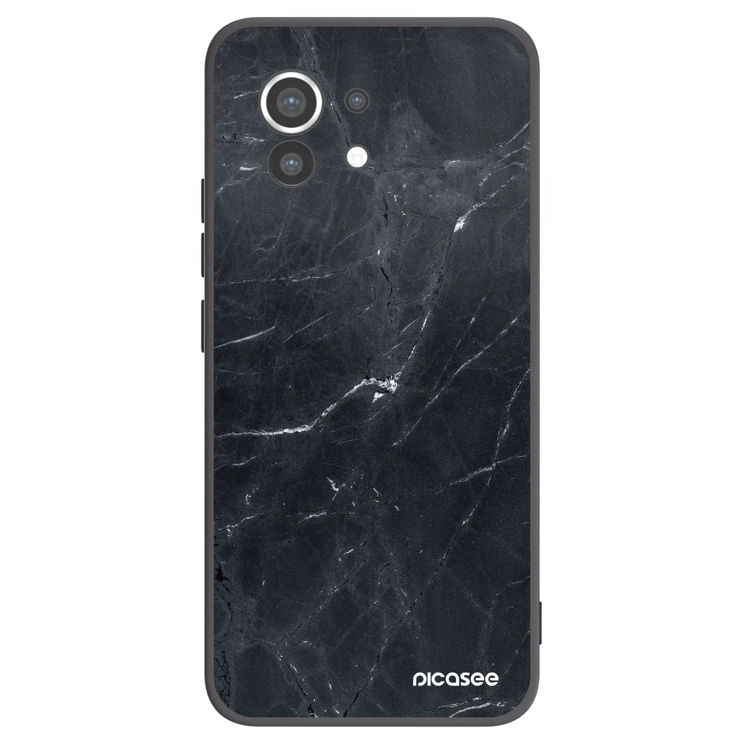 Picasee silikonový černý obal pro Xiaomi Mi 11 - Black marble
