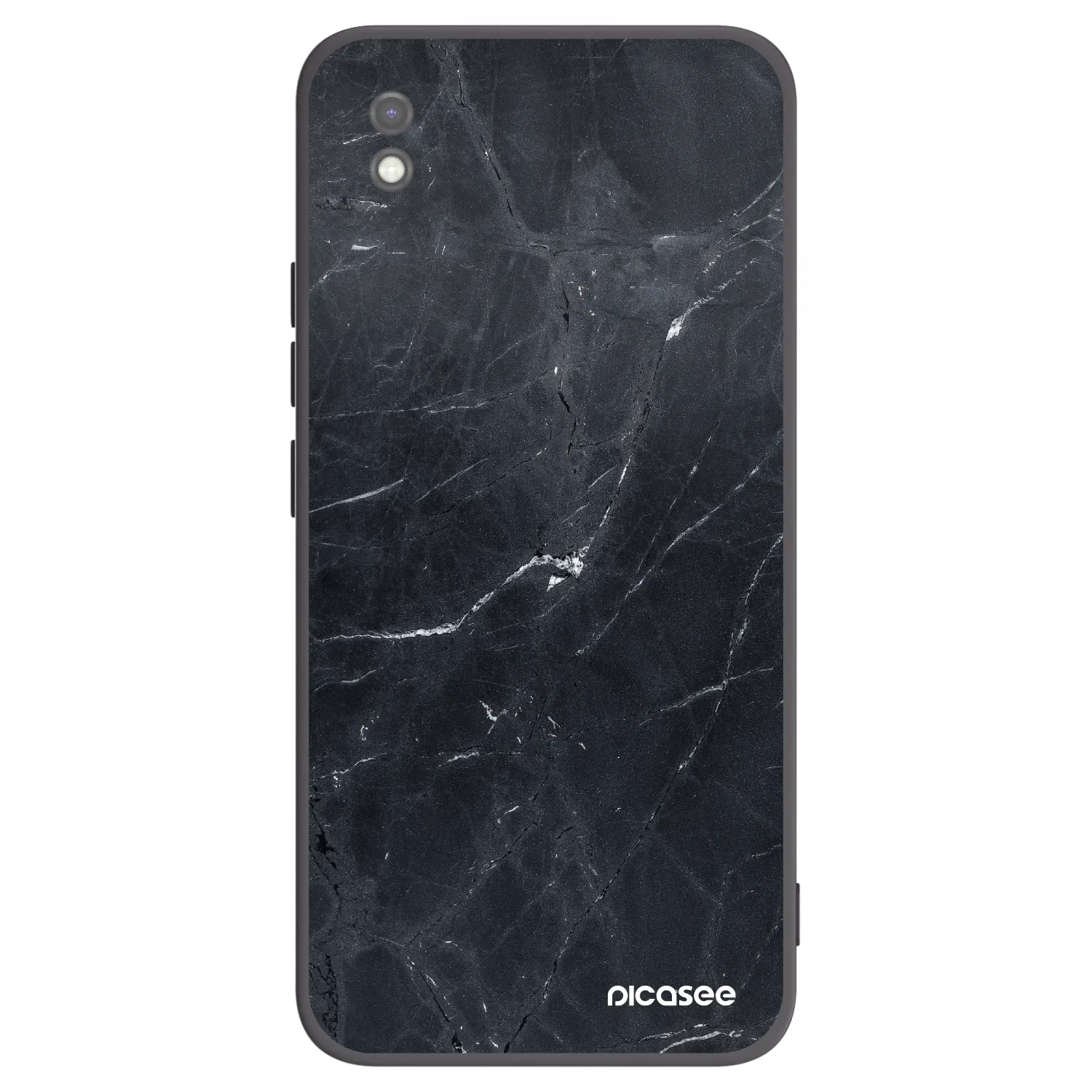 Picasee silikonový černý obal pro Xiaomi Redmi 9AT - Black marble