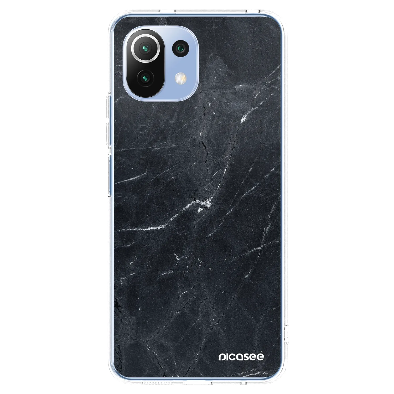 Picasee silikonový průhledný obal pro Xiaomi Mi 11 Lite - Black marble