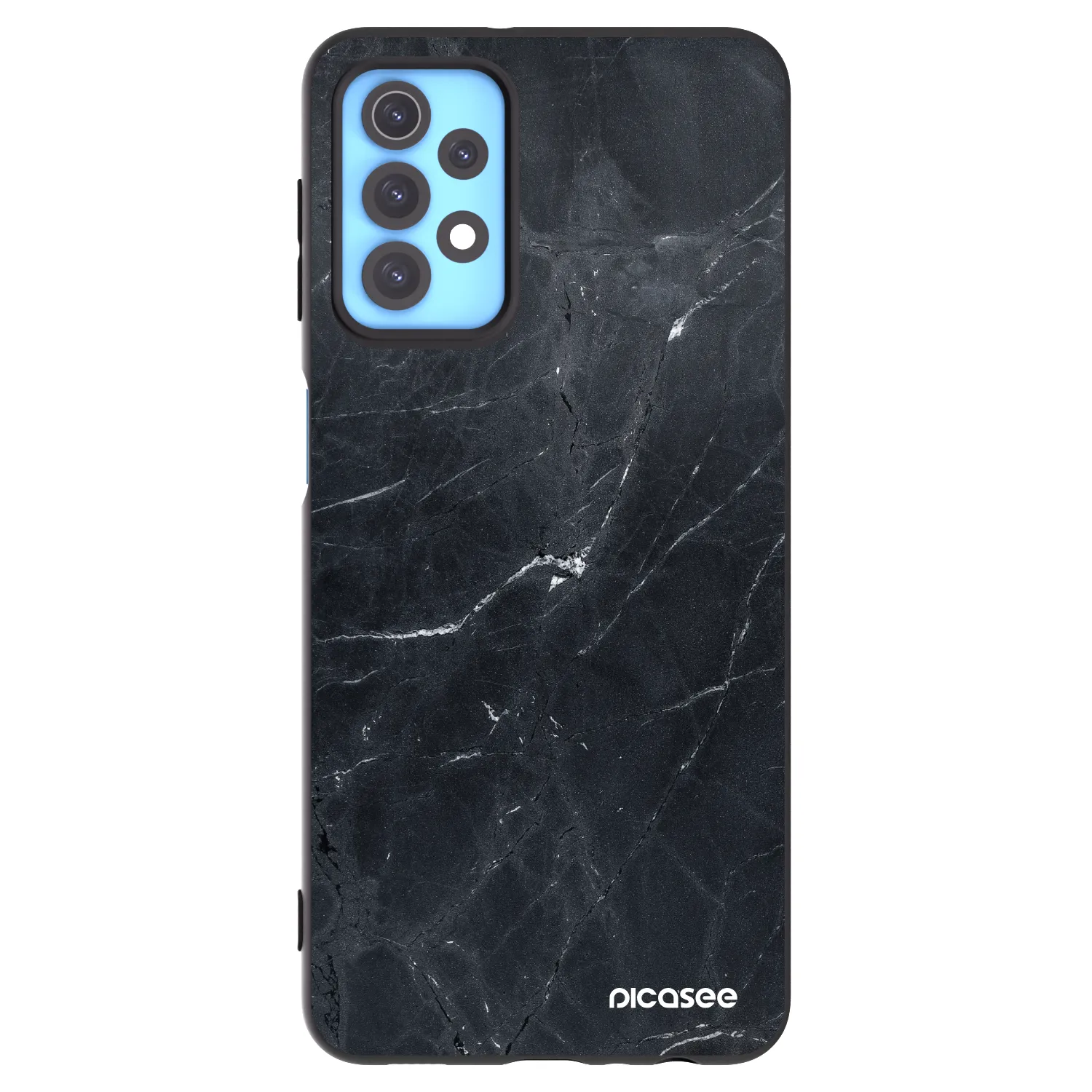 Picasee silikonový černý obal pro Samsung Galaxy A32 4G SM-A325F - Black marble