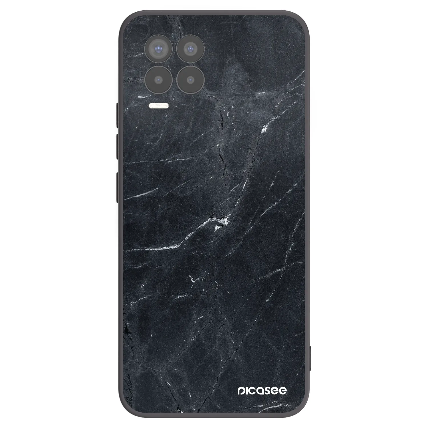 Picasee silikonový černý obal pro Realme 8 Pro - Black marble