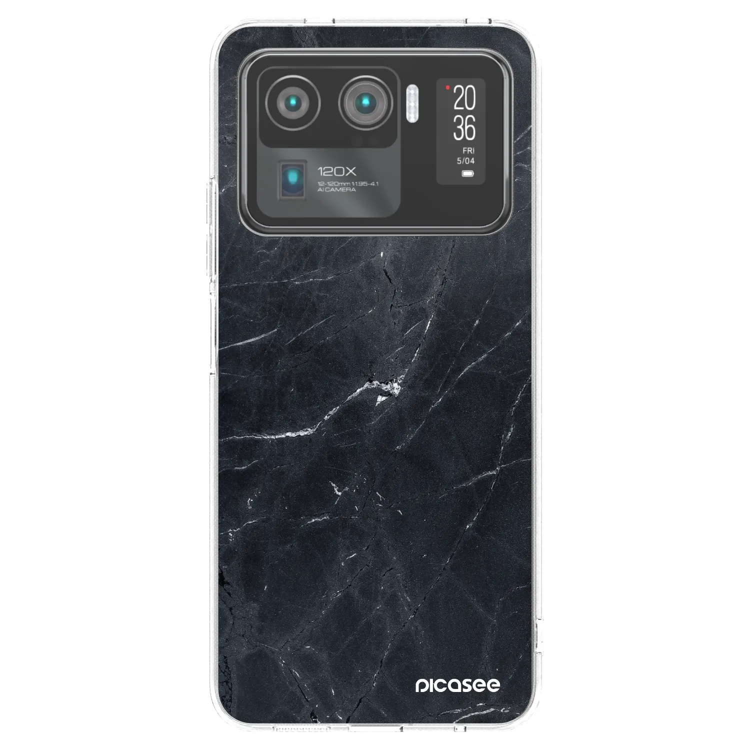 Picasee silikonový průhledný obal pro Xiaomi Mi 11 Ultra - Black marble