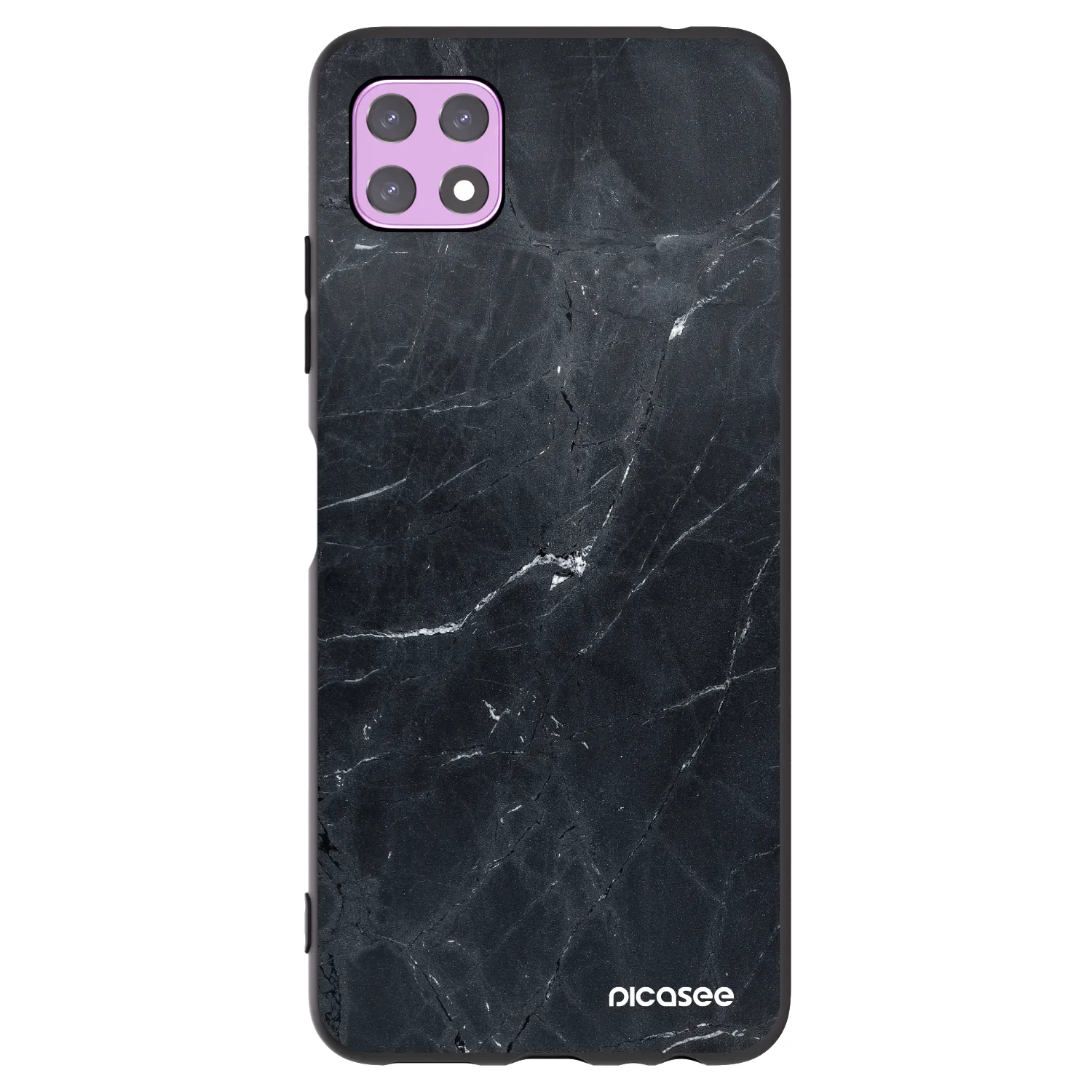 Picasee silikonový černý obal pro Samsung Galaxy A22 A226B 5G - Black marble
