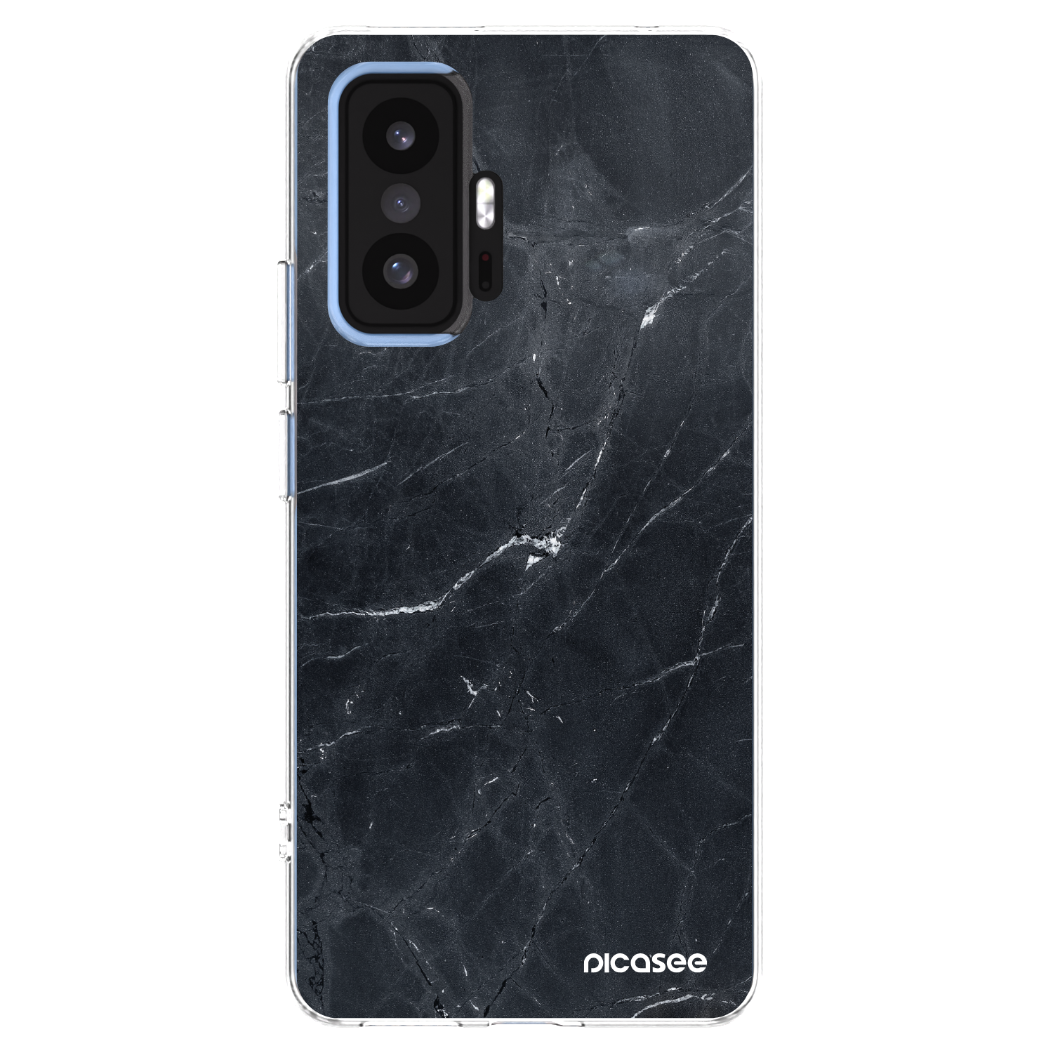 Picasee silikonový průhledný obal pro Xiaomi 11T Pro - Black marble