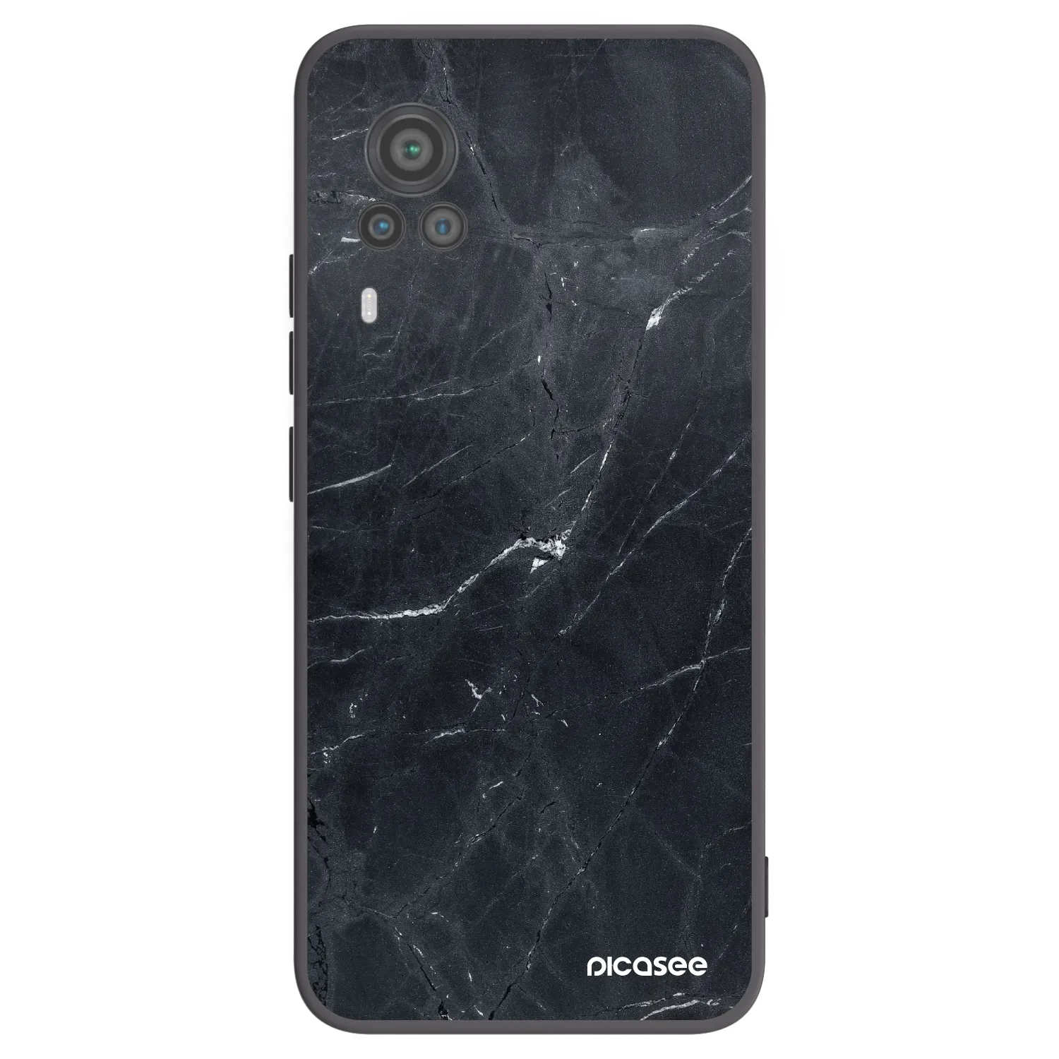 Picasee silikonový černý obal pro Vivo X60 Pro 5G - Black marble