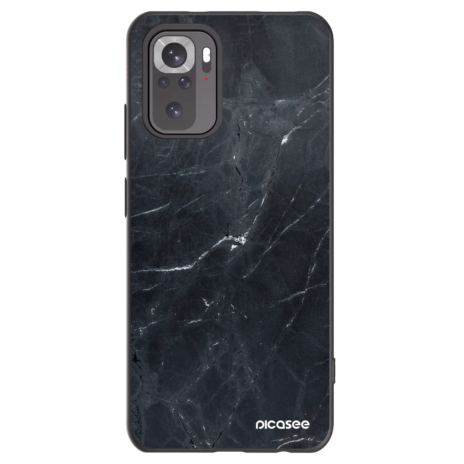Picasee silikonový černý obal pro Xiaomi Redmi Note 11S 4G - Black marble